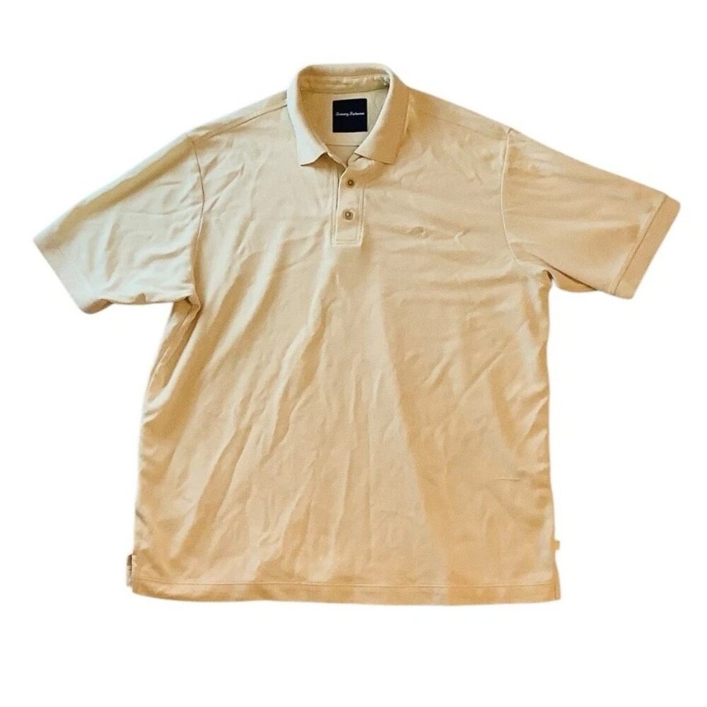 Tommy Bahama Mens Short Sleeve Polo Shirt Size Large Modal Polyester